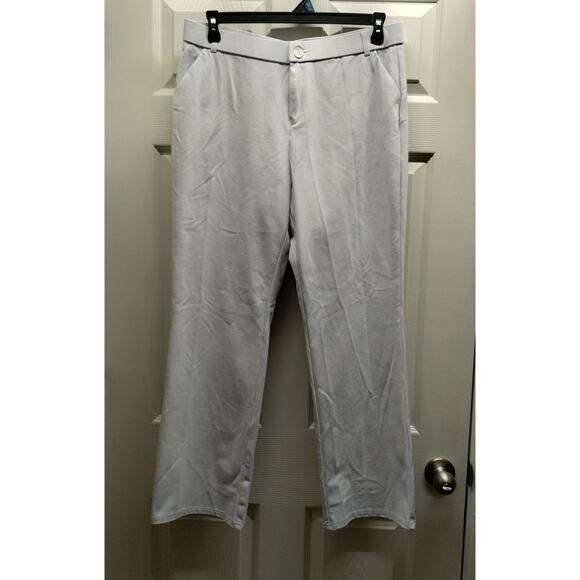 White High Rise Straight Leg Womens Chino Style Pants Size 14 (See Measurements) - Picture 1 of 3